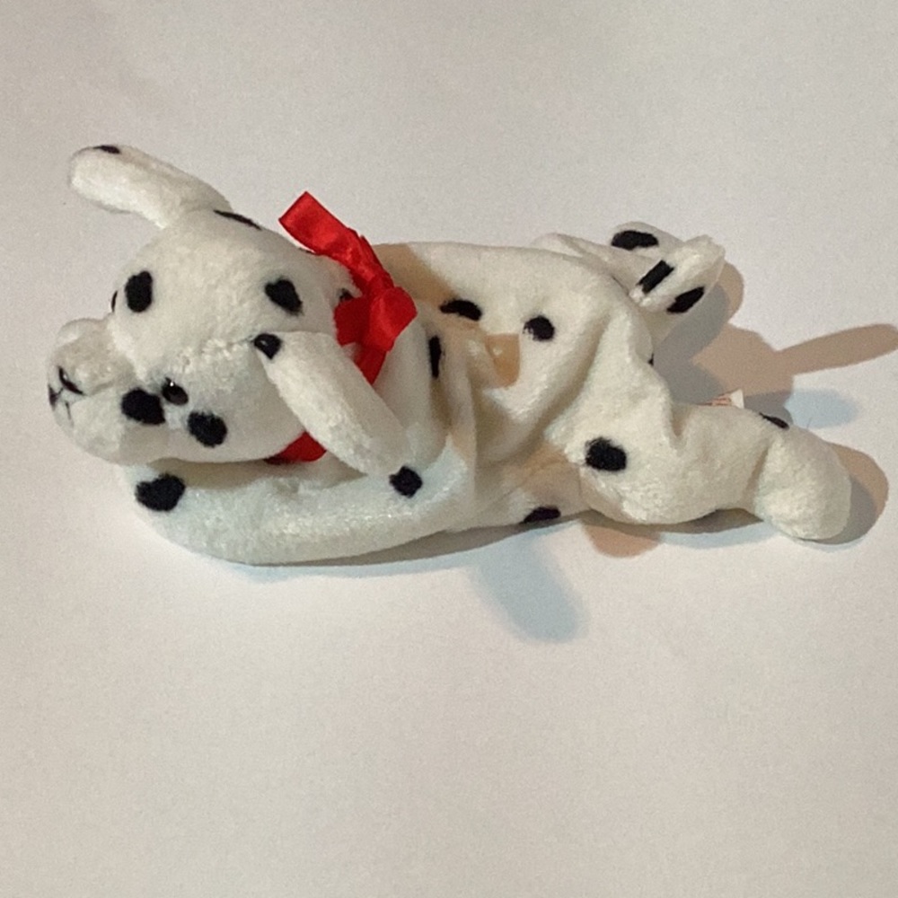 Ty BeanieBabies Collection”Sparky”the Dalmatian, red bow - Picture 2 of 6